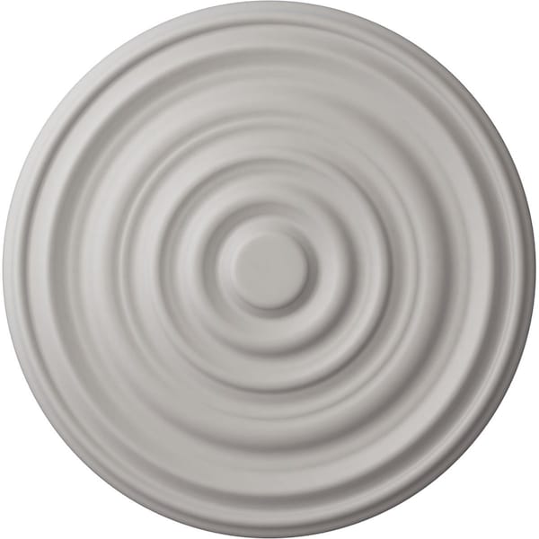 Ekena Millwork Carton Ceiling Medallion (For Canopies up to 3 3/4"), 17 3/4"OD x 1 3/8"P, Ultra Pure White CM18CAUWF - main